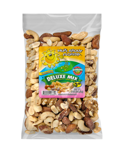 Nuts About Florida Deluxe Mix Raw Nuts Perspective: front