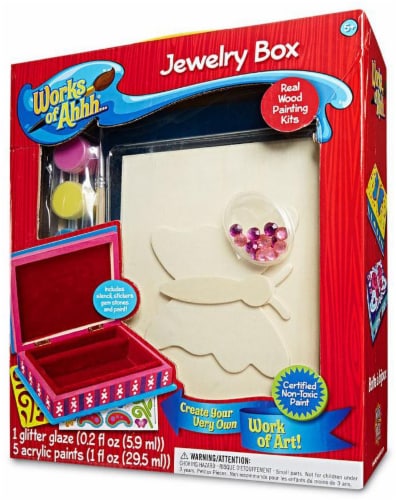 Masterpieces Works of Ahhh Jewelry Box Craft Kit Perspective: front