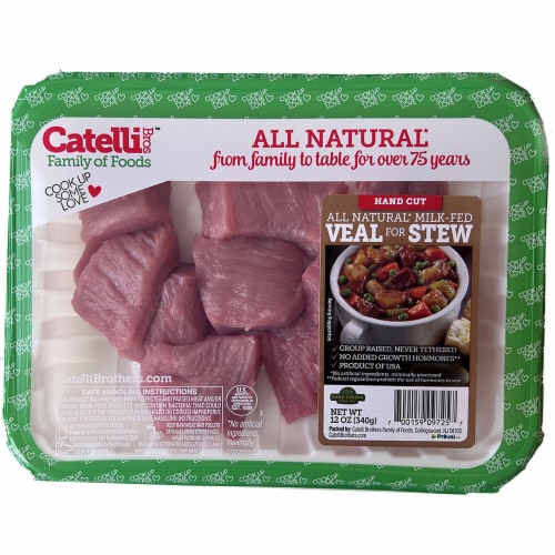 Catelli Veal Stew Lean Cut Perspective: front