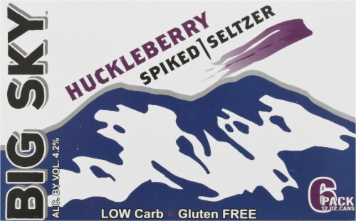 Big Sky Brewing Co. Huckleberry Spiked Seltzer Perspective: front