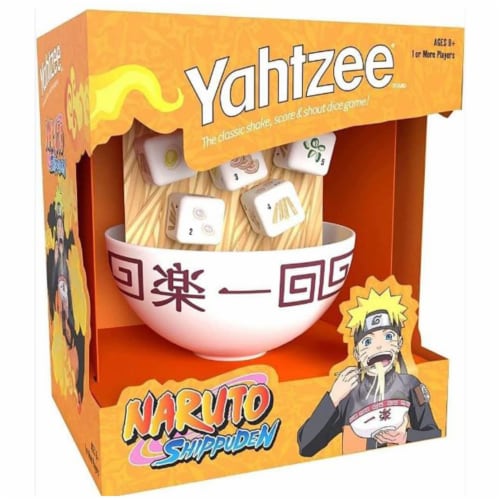 USAopoly Naruto Shippuden Yahtzee Dice Game Perspective: front