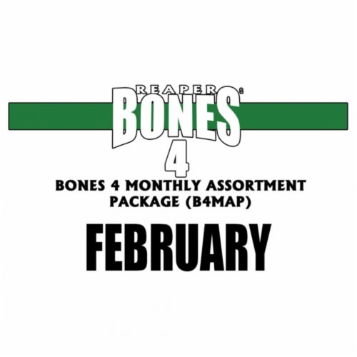 Reaper Miniatures REM97427 Bones Black 4 MAP February 2020 Miniatures & Miniature Games Perspective: front