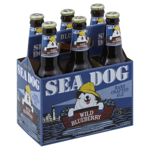 Sea Dog Blueberry Wheat Ale Beer Perspective: front