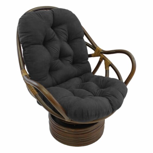 International Caravan Rattan Swivel Rocker with Micro Suede Cushion International Caravan Rattan Swivel Rocker with Micro Suede Cushion