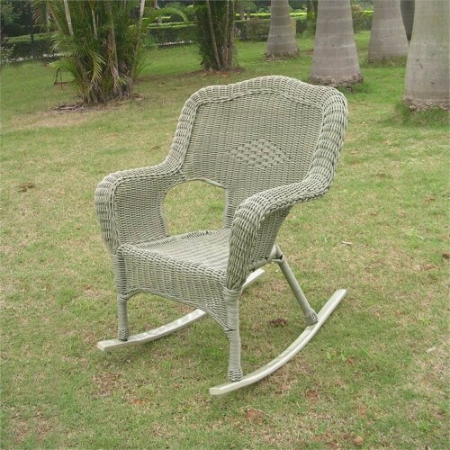 International Caravan Camelback Resin Wicker Rocker International Caravan Camelback Resin Wicker Rocker