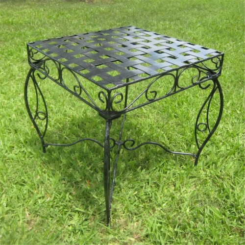 International Caravan Mandalay  Iron Square Side Table