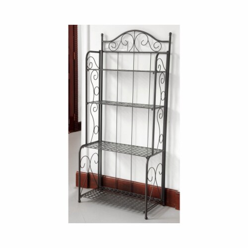 International Caravan Mandalay Iron Folding Baker Rack 44