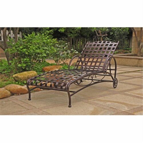 International Caravan Santa Fe Nailhead Single Multi Position Chaise Lounge