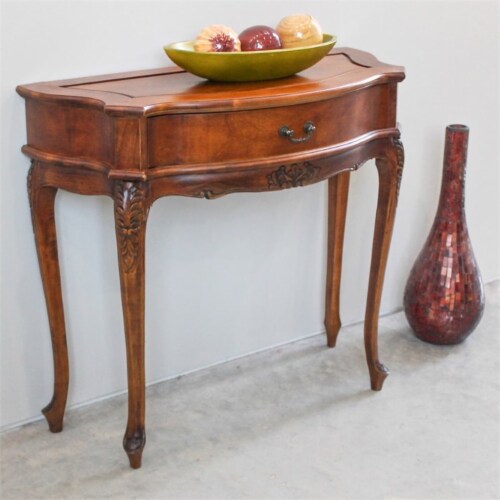 International Caravan Carved One Drawer Wall Table International Caravan Carved One Drawer Wall Table