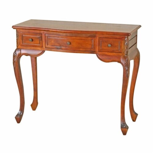 International Caravan Carved Vanity Desk International Caravan Carved Vanity Desk