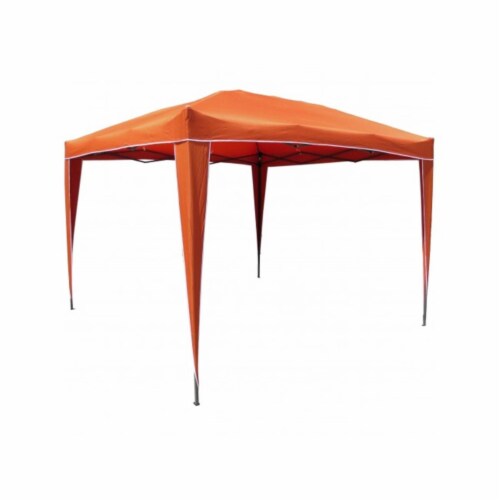 International Caravan YF-3031-TC Square Folding Gazebo, Terra Cotta Perspective: front