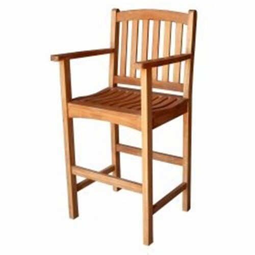 International Caravan Royal Tahiti Wood Set of Two Bar Height Arm Chair International Caravan Royal Tahiti Wood Set of Two Bar Height Arm Chair
