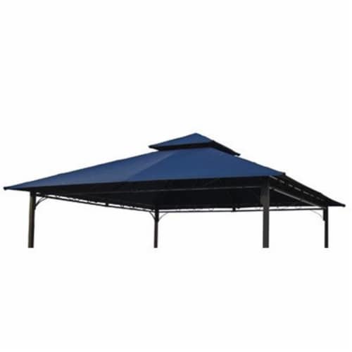 International Caravan YF-3136B-CNP- NV 10 ft. Gazebo Canopy St. Kitts Replacement Top, Navy Perspective: front