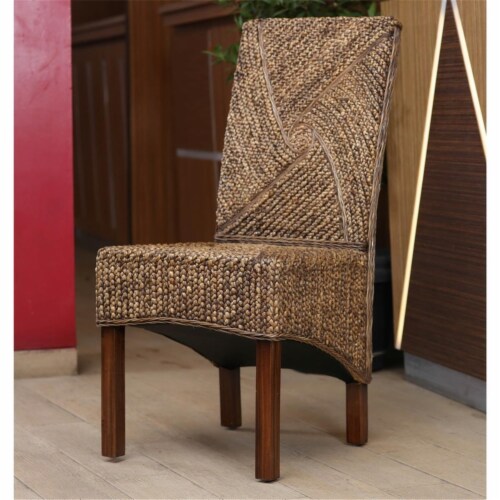 International Caravan Lambada Hyacinth Spiral Design Chair