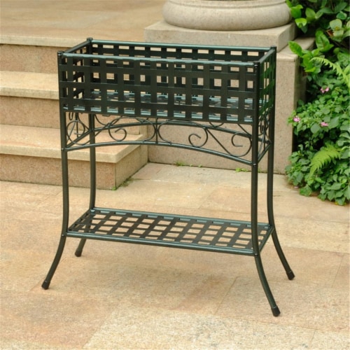 International Caravan Mandalay Iron Rectangular Plant Stand International Caravan Mandalay Iron Rectangular Plant Stand