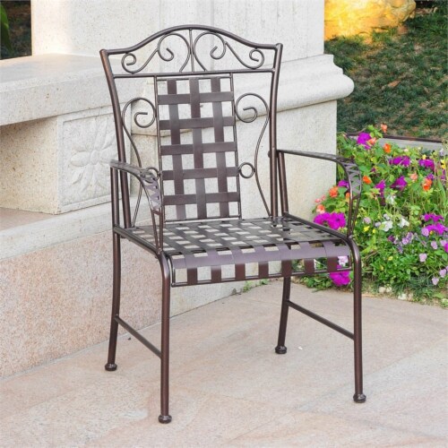 International Caravan Mandalay Set of Two Iron Chairs International Caravan Mandalay Set of Two Iron Chairs
