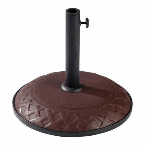 International Caravan Compound Resin Basket Weave Umbrella Stand International Caravan Compound Resin Basket Weave Umbrella Stand