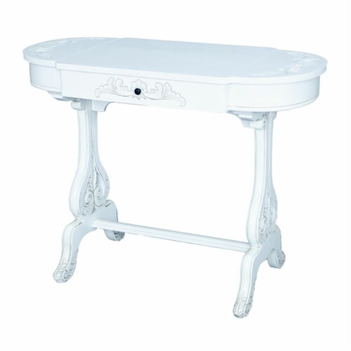 International Caravan Windsor Carved Wood Writing Table with Flip-up Drawers International Caravan Windsor Carved Wood Writing Table with Flip-up Drawers