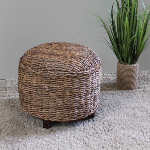 International Caravan Arizona Abaca Round Cushioned Top Stool International Caravan Arizona Abaca Round Cushioned Top Stool