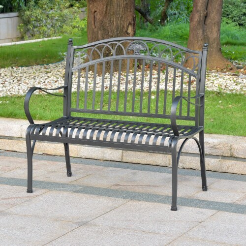 Segovia Iron Loveseat Perspective: front