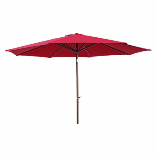 St. Kitts Aluminum 11.5-foot Patio Umbrella - Ruby Red Perspective: front