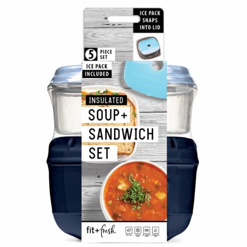 Fit & Fresh® Insulated Soup and Sandwich Set Perspective: front