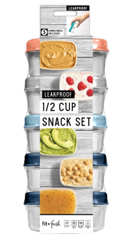 Fit and Fresh Leakproof Snack Set Containers Perspective: front