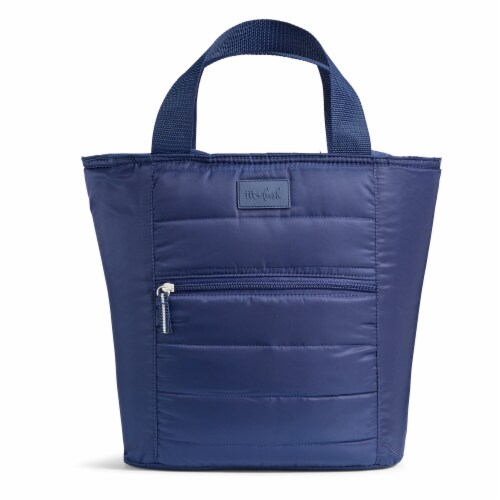 Fit and Fresh Mari 18 Can Backpack Tote Cooler - Navy Perspective: front