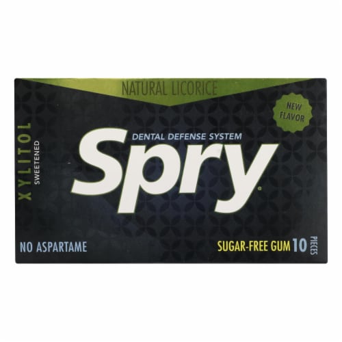 Spry - Chewing Gum Licorice - Case Of 20 - 10 Ct Perspective: front