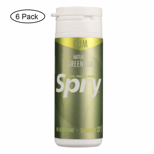 Spry Natural Green Tea Gum Perspective: front