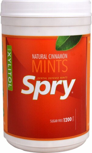 Spry  Dental Defense Mints   Natural Cinnamon Perspective: front