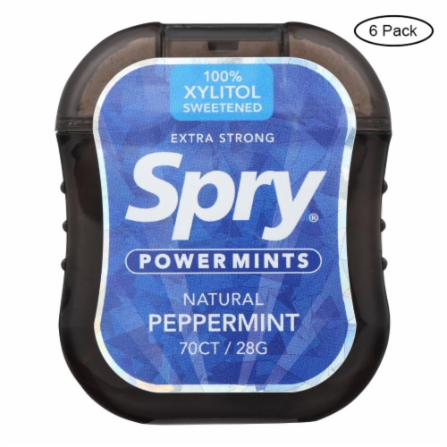 Spry Natural Peppermint PowerMints Perspective: front