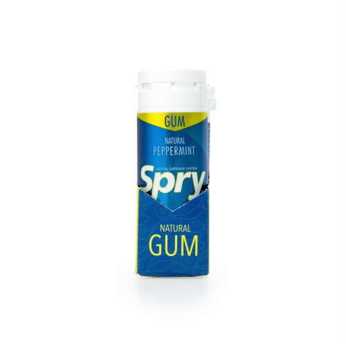 Spry Natural Peppermint Dental Defense Gum Perspective: front
