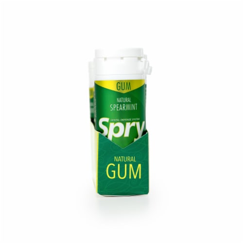 Spry Natural Spearmint Gum Perspective: front