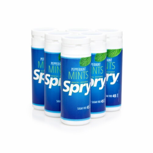 Spry Power Peppermint Mints (6 Pack) Perspective: front