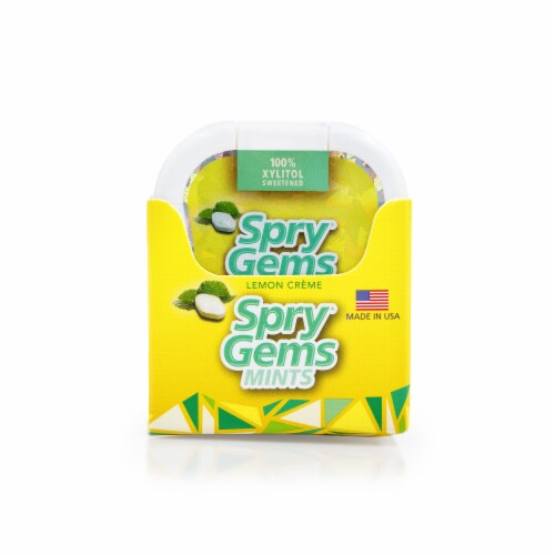 Spry Gems Lemon Creme Mints (6 Pack) Perspective: front