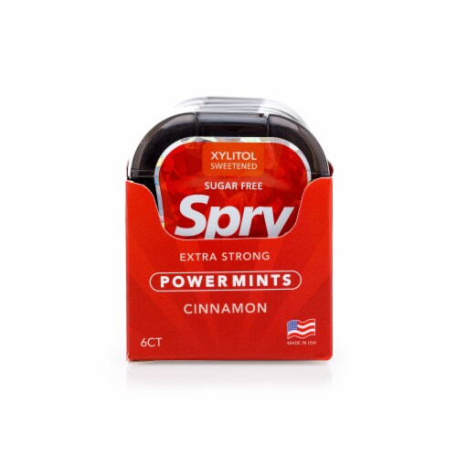 Spry Extra Strong Natural Cinnamon PowerMints Perspective: front