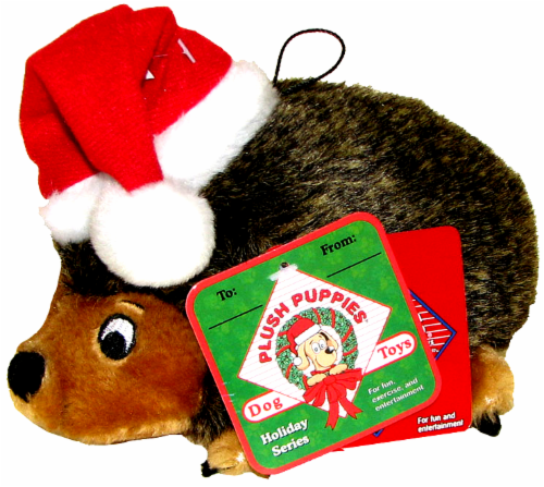Outward Hound Hedgehog Santa Hat Dog Toy Perspective: front