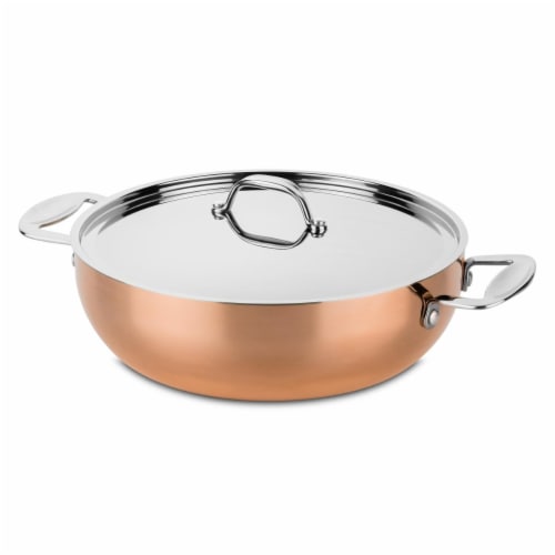 Mepra 30123128C 28 cm Toscana Saute Pan 2 Handles with Lid Perspective: front