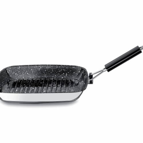 Mepra 301980N 28 x 28 cm Grill Fantasia Stone, Black Perspective: front