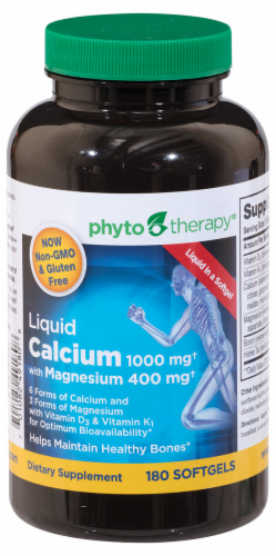 Phyto Therapy® Liquid Calcium with Magnesium Dietary Supplement Softgels Perspective: front