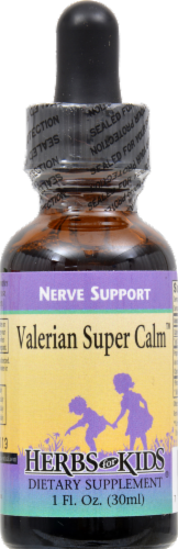 Herbs For Kids Nerve Support Valerian Super Calm Dietary Supplim Perspective: front