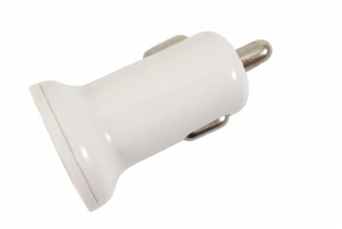 CELLCandy Dual USB Car Charger - White Perspective: front