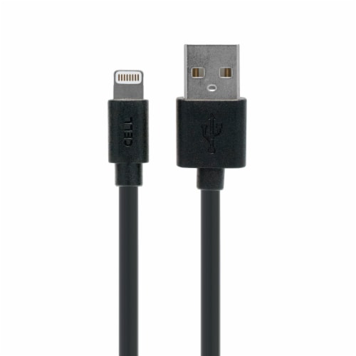 CELLCandy USB-to-Lightning Sync/Charge Cable for Apple iPhone 5 - Black Perspective: front