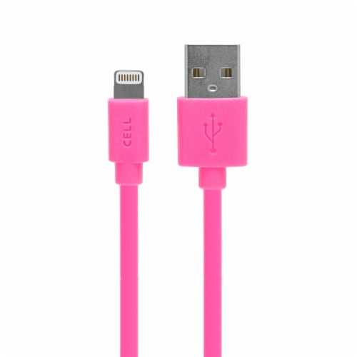 CELLCandy Lightning Charger Cable - Pink Perspective: front