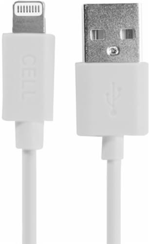 CELLCandy USB-to-Lightning Sync/Charge Cable for Apple Products - White Perspective: front
