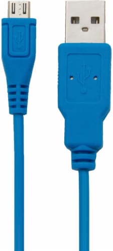 CELLCandy USB-to-Micro-USB Sync and Charge Cable - Tropical Blue Perspective: front