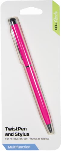 CELLCandy Multifunction TwistPen and Stylus - Shocking Pink Perspective: front