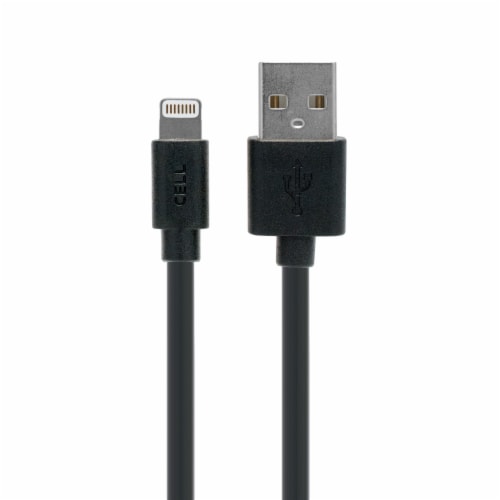 CELLCandy USB-to-Lightning Sync/Charge iPhone 5 Cable - Black Perspective: front
