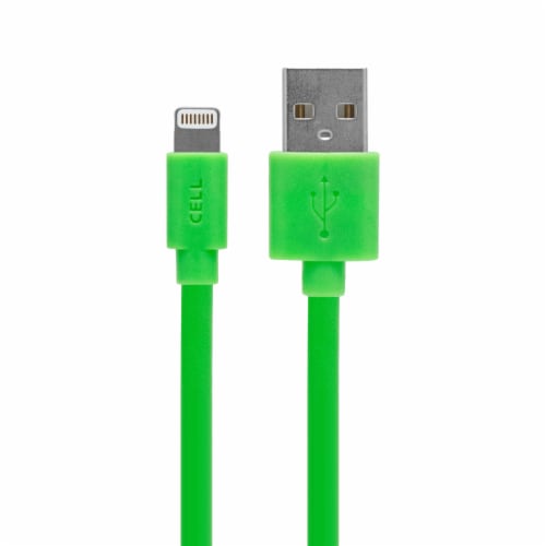 CELLCandy USB-to-Lightning Apple iPhone 5 Sync/Charge Cable - Sour Apple Green Perspective: front